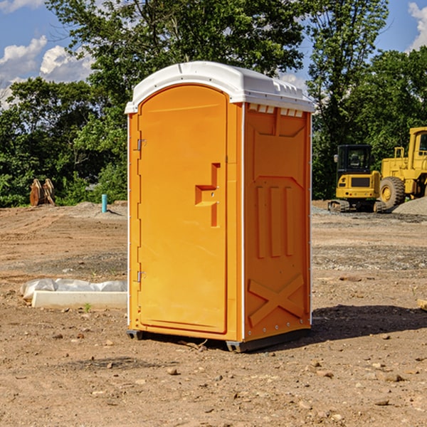 how often are the portable restrooms cleaned and serviced during a rental period in Fredonia